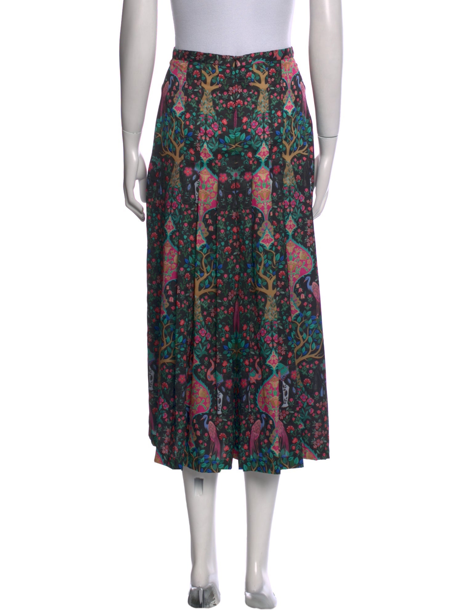 Sandro Floral Print Midi Length Skirt